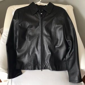 Vera Pelle Black vegan jacket women sz 48